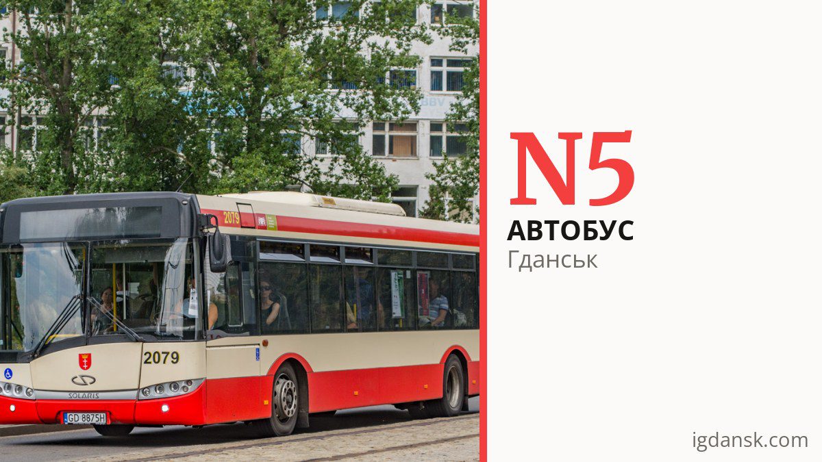 Нічний автобус N5 у Гданську