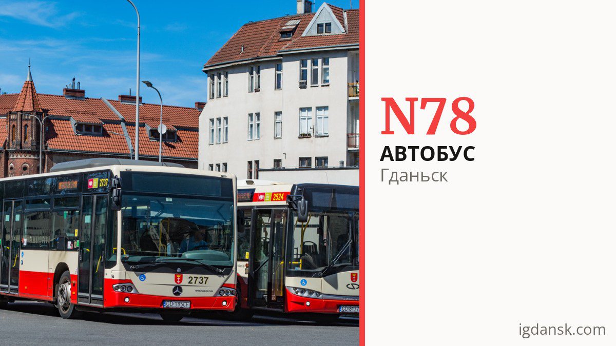 Ночной автобус N78 в Гданьске