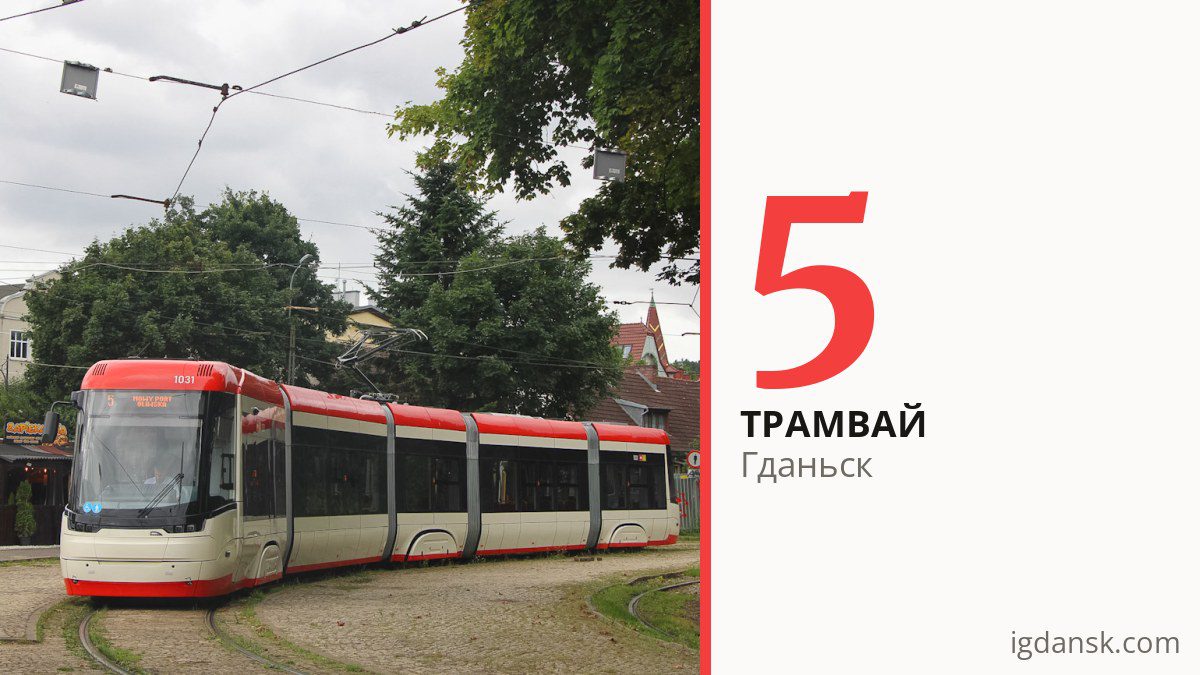 Трамвай 5 в Гданьске