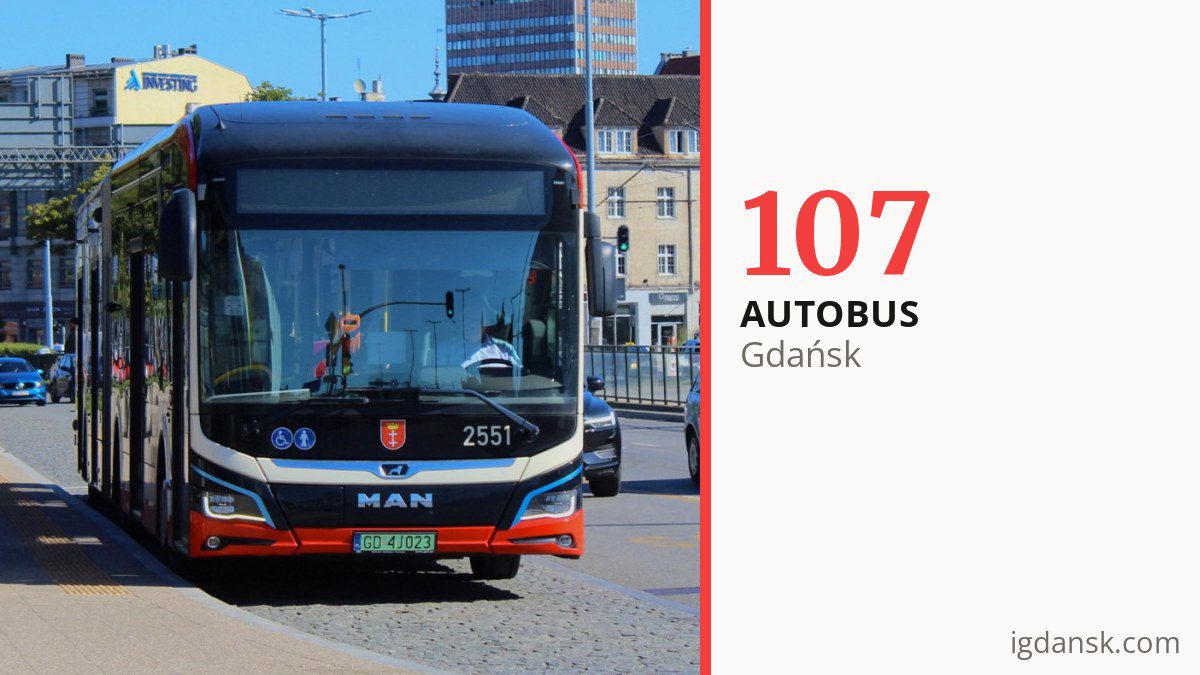 Autobus 107 w Gdańsku