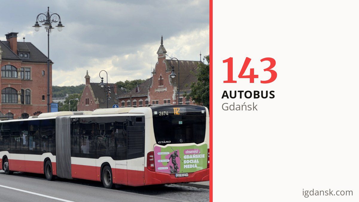 Autobus 143 w Gdańsku
